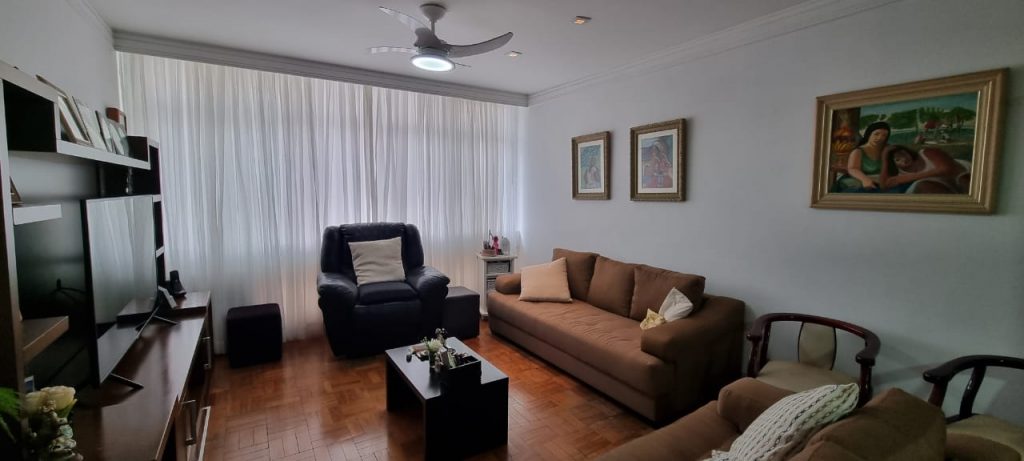 Apartamento à venda – 146 m² – 3 quartos – 2 suítes – coração do Gonzaga – Santos – SP