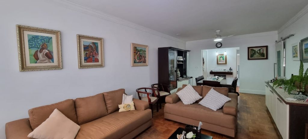 Apartamento à venda – 146 m² – 3 quartos – 2 suítes – coração do Gonzaga – Santos – SP