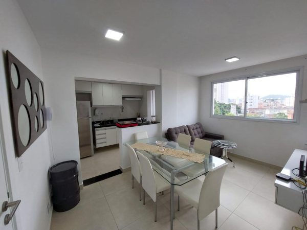 Apartamento de 1 quarto com lazer no Marapé em Santos