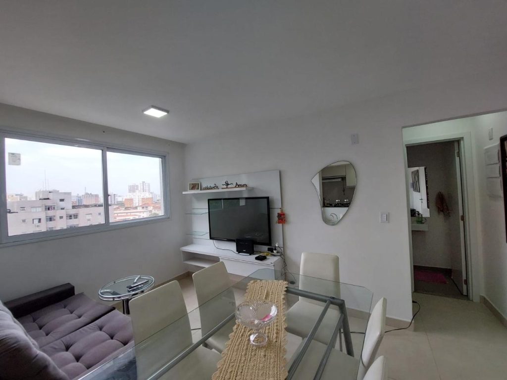 Apartamento de 1 quarto com lazer no Marapé em Santos