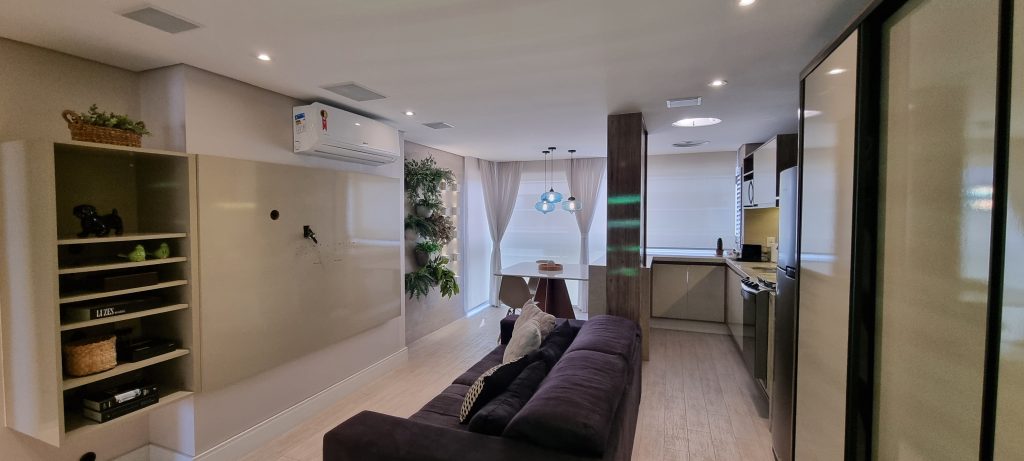 Apartamento todo mobiliado de 1 quarto na Ponta da Praia para aluguel🌻🌻🌻