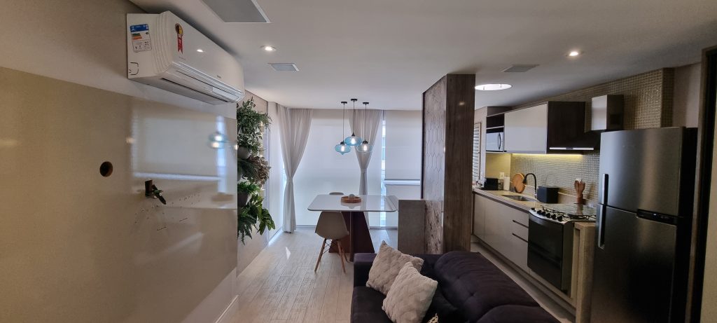 Apartamento todo mobiliado de 1 quarto na Ponta da Praia para aluguel🌻🌻🌻